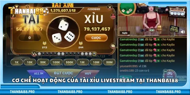 Cách vận hành tài xỉu livestream tại nhà cái Thanbai88 ra sao?